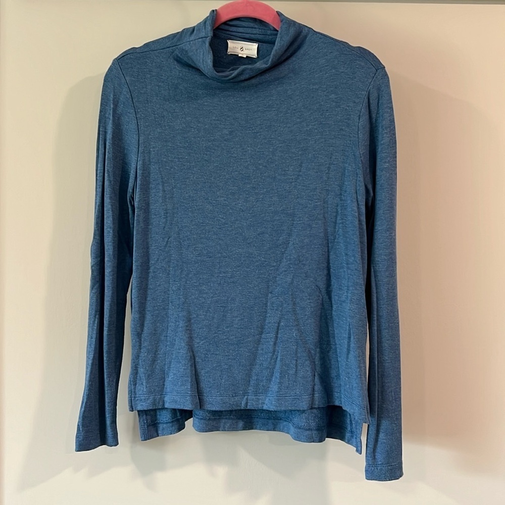 Lou‎ & Grey - light blue mock turtle neck sweatshirt